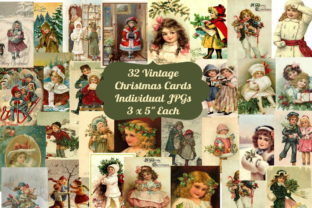 32 Vintage Children Christmas