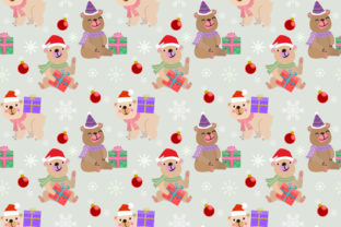 Christmas Bear with Gift Pattern