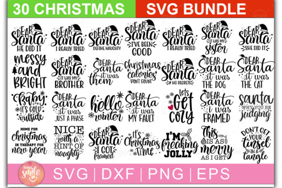 Christmas Bundle 30 Designs for Crafts