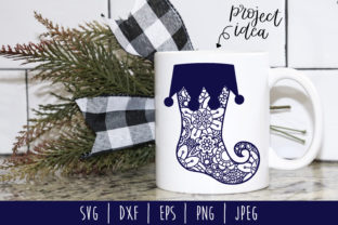 Christmas Stocking Mandala Zentangle for Crafts