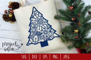Christmas Tree Mandala Zentangle for Crafts