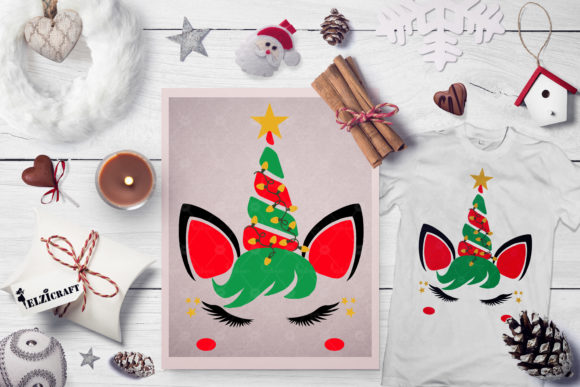 Christmas Unicorn Lights, Unicorn Face for Crafts
