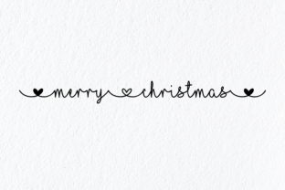 Merry Christmas Heart Crafts Graphic Design Asset